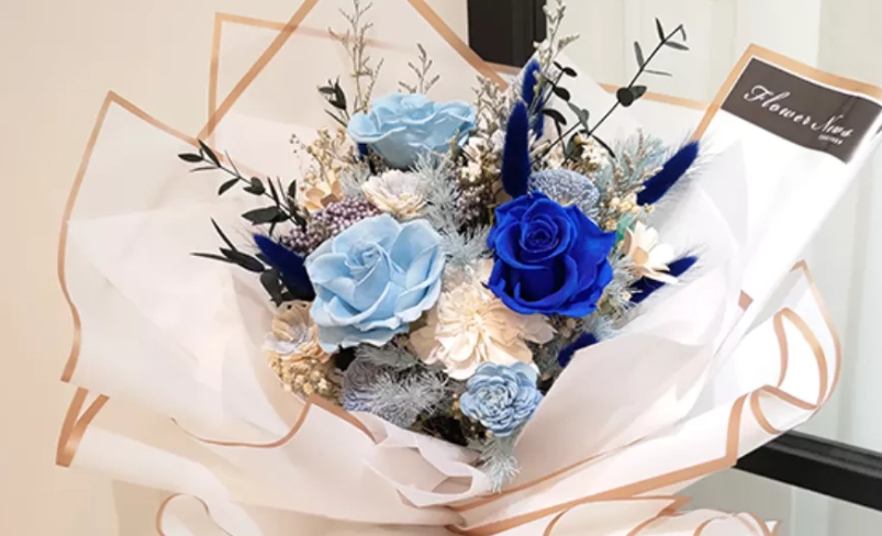藍色玫瑰花禮