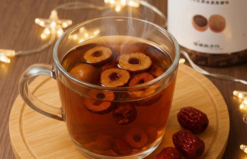 睡前喝桂圓紅棗茶